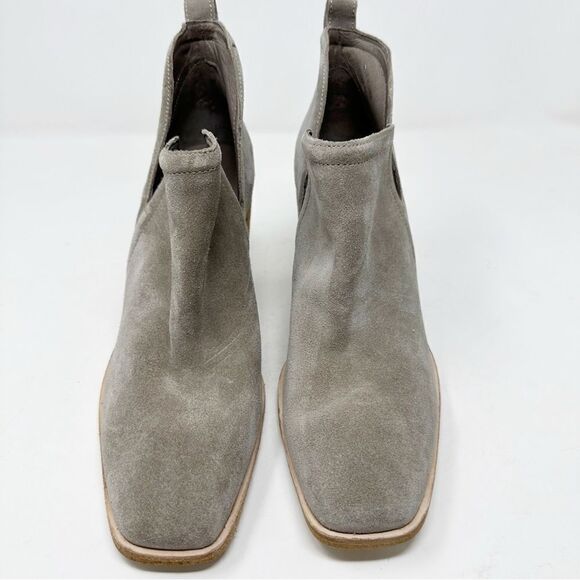 Jeffery Campbell Suede Square Toe Grey Ankle Boots 11 - Picture 2 of 6